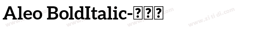 Aleo BoldItalic字体转换